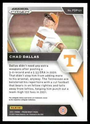 2021 Panini Prizm Draft Picks Chad Dallas #PDP121 Baseball - Baseball Card Single