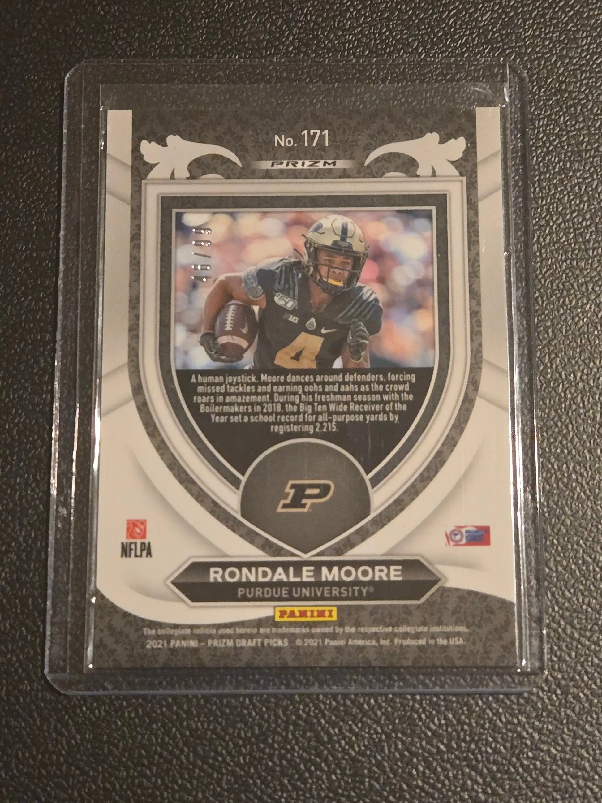 2021 Panini Prizm Draft Picks Collegiate #171 Rondale Moore Blue Ice #/99 - Football Card Single