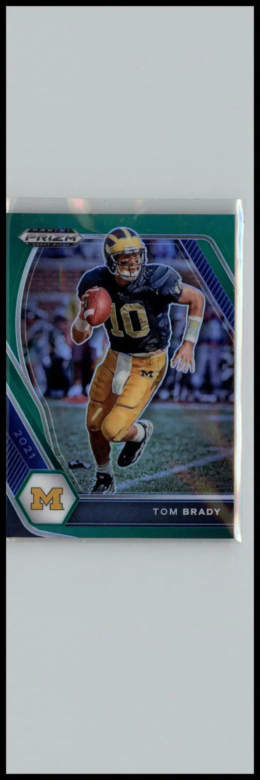 2021 Panini Prizm Draft Picks Collegiate #6 Tom Brady Green Michigan Wolverines - Football Card Single