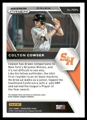 2021 Panini Prizm Draft Picks Colton Cowser #PDP5 Baseball - Baseball Card Single
