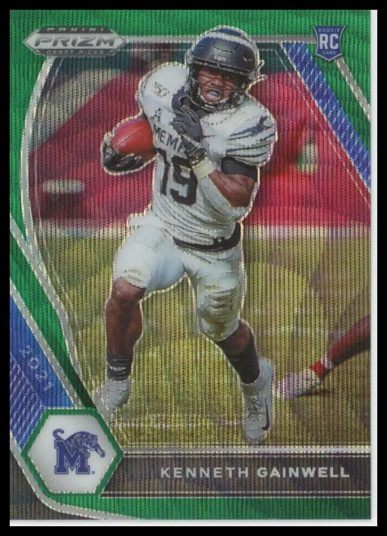 2021 Panini Prizm Draft Picks Green Wave Kenneth Gainwell Rookie #113 Memphis