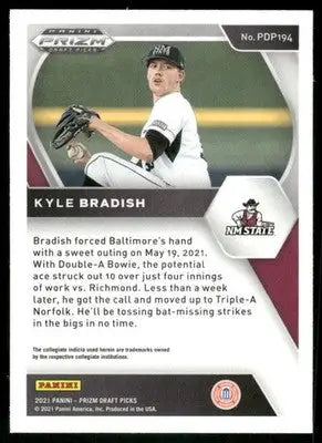 2021 Panini Prizm Draft Picks Kyle Bradish #PDP194 Baseball - Baseball Card Single