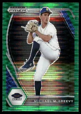 2021 Panini Prizm Draft Picks Michael McGreevy #PDP18 Green Baseball - Baseball Card Single
