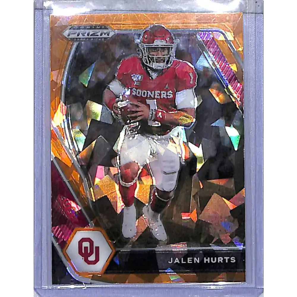 2021 Panini Prizm Draft Picks Orange Cracked Ice #32 Jalen Hurts NM-MT Oklahoma - Football Card Single