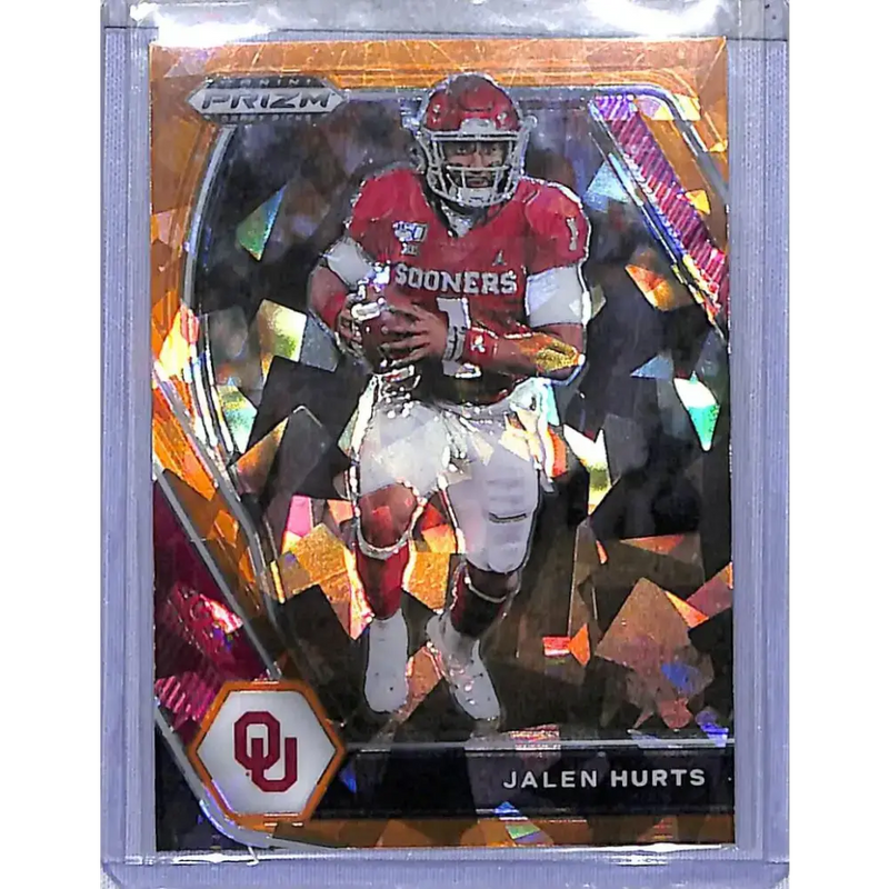 2021 Panini Prizm Draft Picks Orange Cracked Ice #32 Jalen Hurts NM-MT Oklahoma - Football Card Single