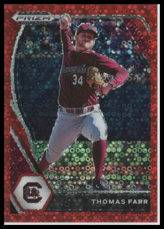 2021 Panini Prizm Draft Picks - Red Donut Circles Thomas Farr PDP150 /99 NM - Baseball Card Single