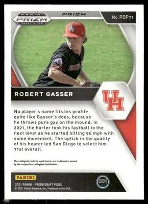 2021 Panini Prizm Draft Picks Robert Gasser #PDP71 Baseball - Baseball Card Single