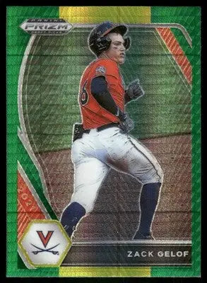 2021 Panini Prizm Draft Picks Zack Gelof #PDP60 Green Baseball - Baseball Card Single