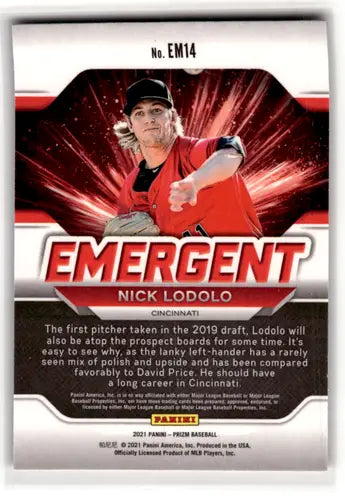 2021 Panini Prizm Emergent #14 Nick Lodolo EX/NM Reds ID:52460 - Baseball Card Single