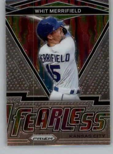 2021 Panini Prizm Fearless Whit Merrifield baseball card Royals NM-MT