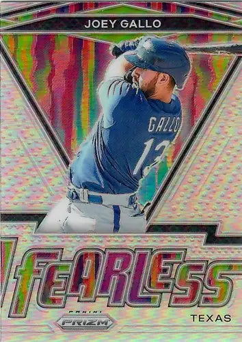 Joey Gallo baseball card from 2021 Panini Prizm Fearless Silver Prizm series