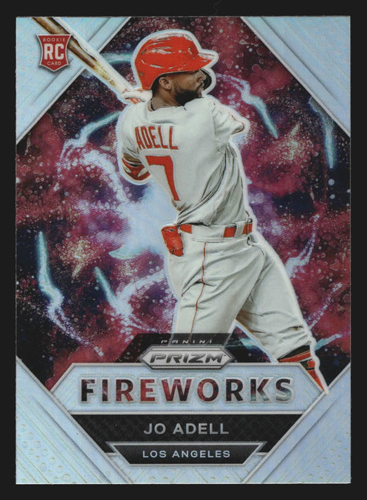 2021 Panini Prizm Fireworks #FW9 Jo Adell Silver Prizm Angels RC - Baseball Card Single