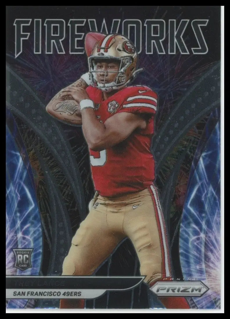 2021 Panini Prizm Fireworks Trey Lance Rookie #F-23 San Francisco 49ers Football