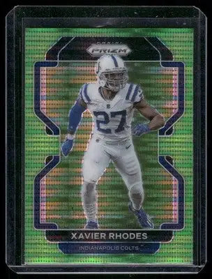 2021 Panini Prizm Football Xavier Rhodes #29 Green Football - Football Card Single