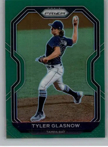 2021 Panini Prizm Green Prizm #134 Tyler Glasnow NM-MT Rays ID:45247 - Baseball Card Single