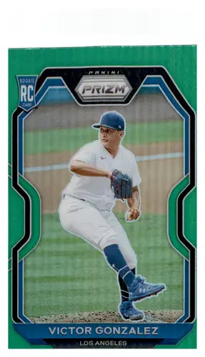 2021 Panini Prizm Green Prizm #17 Victor Gonzalez NM-MT Dodgers ID:45245 - Baseball Card Single