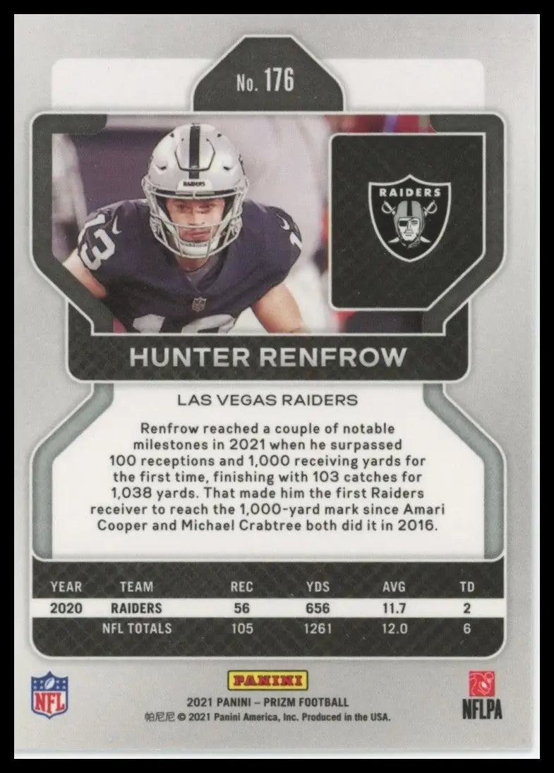 2021 Panini Prizm - Hunter Renfrow #176 - Football Card Single