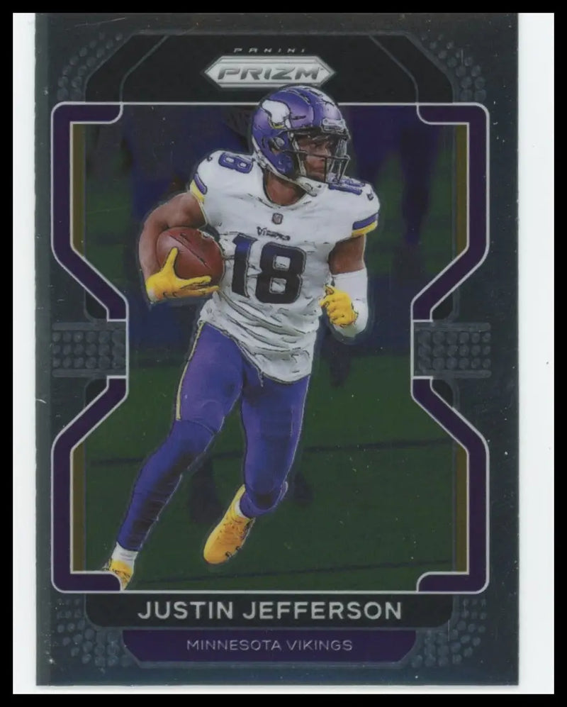 2021 Panini Prizm Justin Jefferson 125 Minnesota Vikings NM - Football Card Single