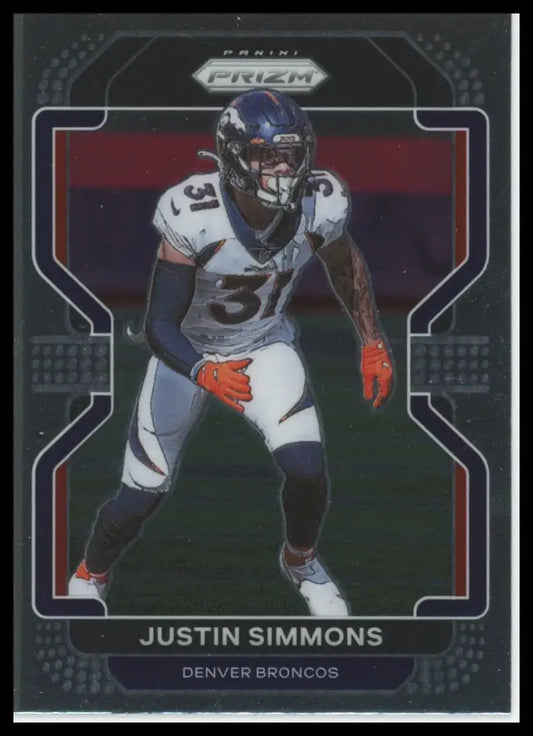 2021 Panini Prizm Justin Simmons 205 Denver Broncos NM - Football Card Single
