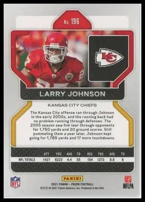 2021 Panini Prizm Larry Johnson 196 Kansas City Chiefs NM - Football Card Single
