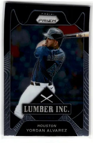 Original gloss Yordan Alvarez baseball card from Panini Prizm Lumber 2021 set