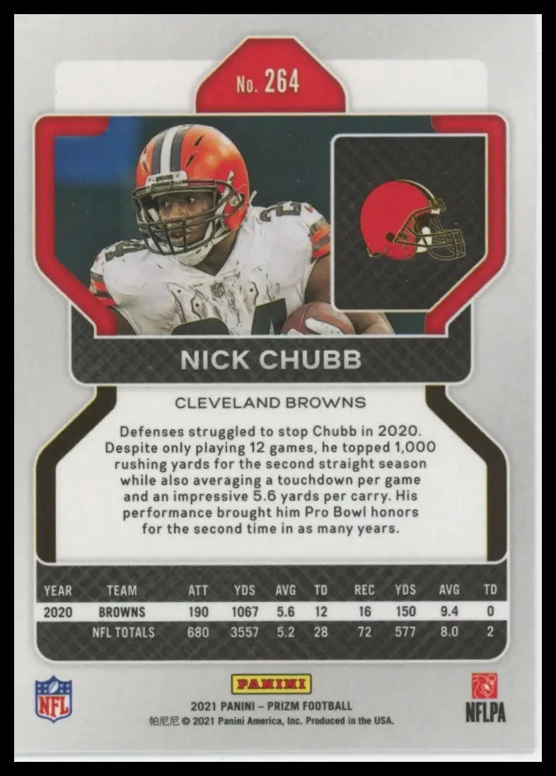 2021 Panini Prizm Nick Chubb 264 Cleveland Browns NM - Football Card Single