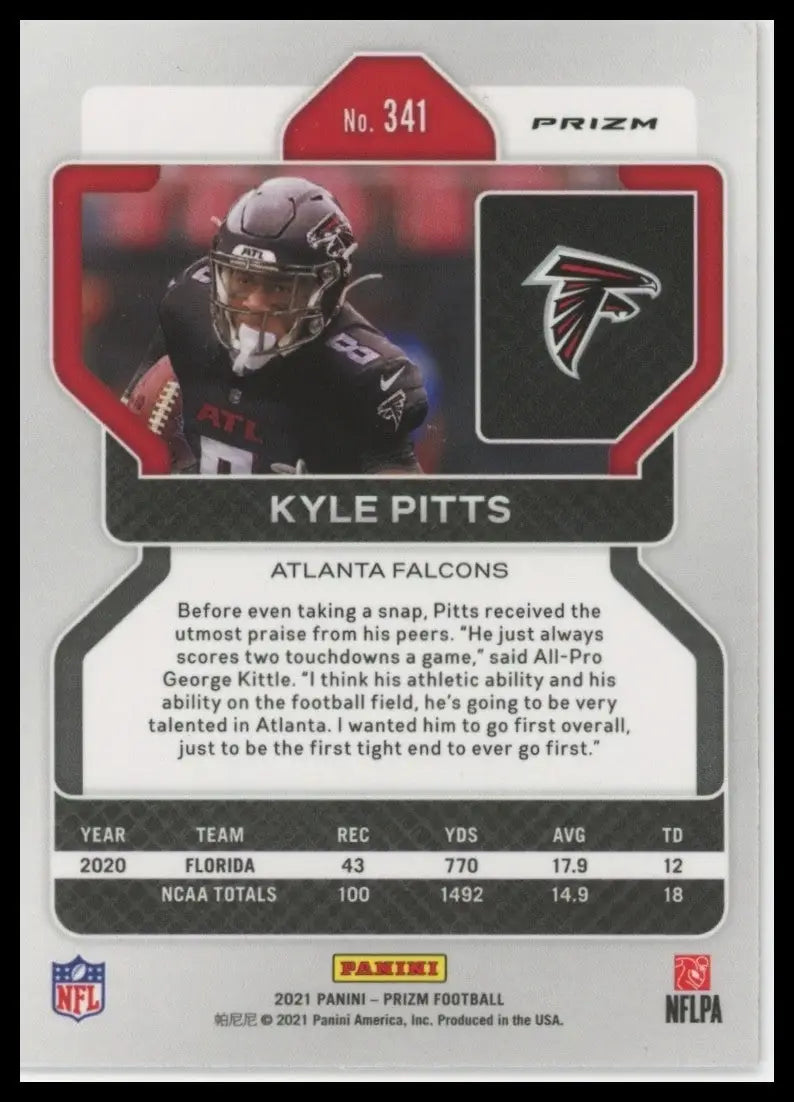 2021 Panini Prizm Orange Disco Kyle Pitts Rookie #341 Atlanta Falcons Football