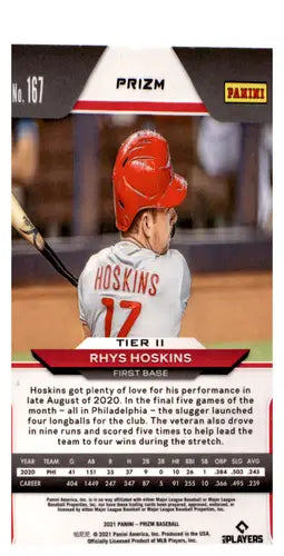 2021 Panini Prizm Pink Prizm #167 Rhys Hoskins NM-MT Phillies ID:45233 - Baseball Card Single