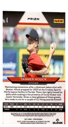 2021 Panini Prizm Pink Prizm #4 Tanner Houck NM-MT Red Sox ID:45236 - Baseball Card Single