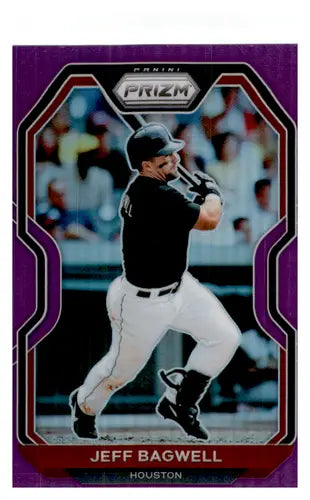 Original gloss Panini Prizm Pink Jeff Bagwell baseball card from 2021 Panini Prizm