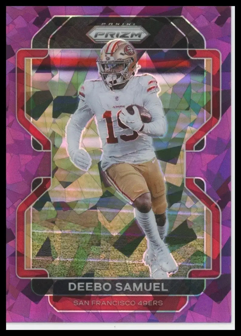 2021 Panini Prizm Purple Ice 225/225 Deebo Samuel 53 San Francisco 49ers Bookend