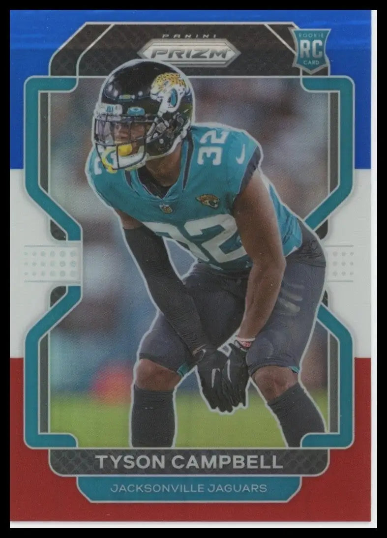 2021 Panini Prizm Red White Blue Tyson Campbell Rookie #384 Jacksonville Jaguar