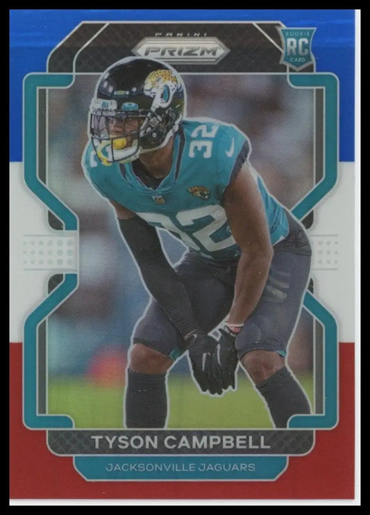 2021 Panini Prizm Red White Blue Tyson Campbell Rookie #384 Jacksonville Jaguar - Football Card Single