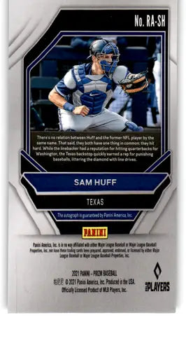 2021 Panini Prizm Rookie Autographs Silver Prizm #10 Sam Huff NM Near Mint Auto - Football Card Single