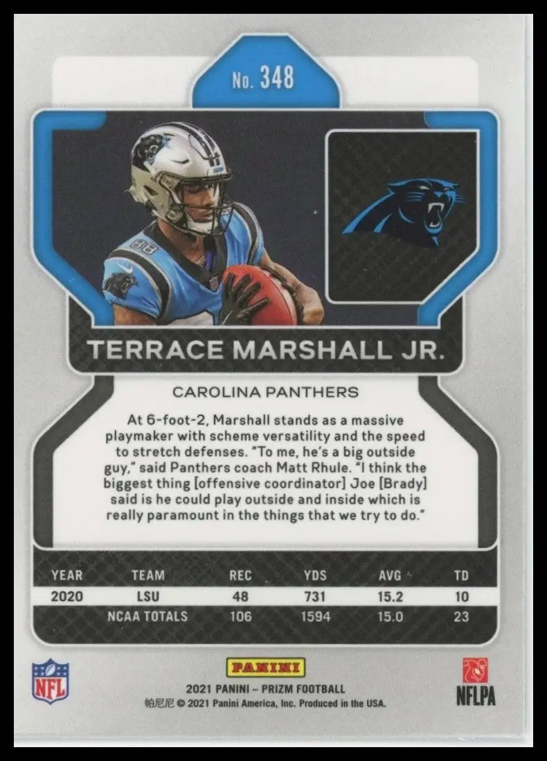 2021 Panini Prizm - Rookie Terrace Marshall Jr. #348 (RC) - Football Card Single
