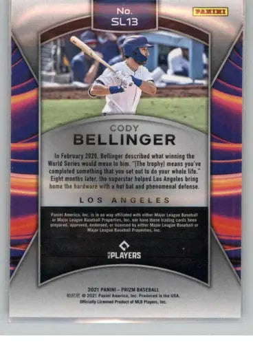 Cody Bellinger Baseball Card from 2021 Panini Prizm Sluggers with original gloss
