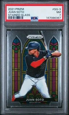 2021 Panini Prizm Stained Glass #SG-3 Juan Soto Stained Glass PSA 7 - Baseball Card Single