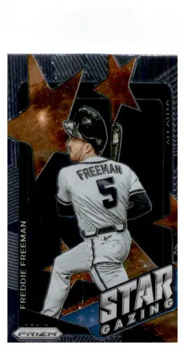Freddie Freeman 2021 Panini Prizm Star Gazing baseball card with original gloss finish