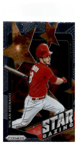 Nolan Arenado baseball card from Panini Prizm Star Gazing series in 2021 Panini Prizm