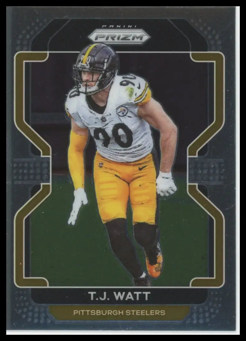 2021 Panini Prizm T.J. Watt 255 Pittsburgh Steelers NM - Football Card Single