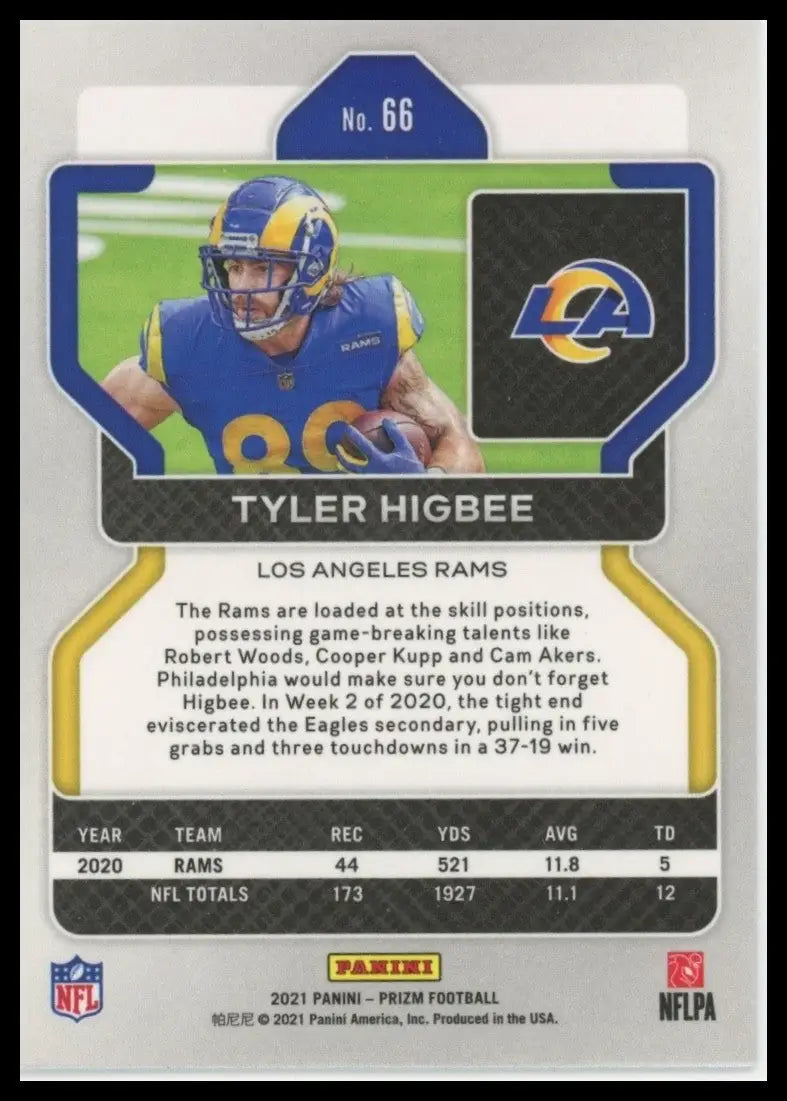 2021 Panini Prizm - Tyler Higbee #66 - Football Card Single