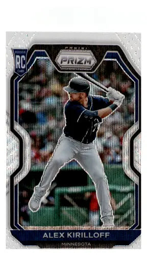 2021 Panini Prizm White Wave Alex Kirilloff baseball card with original gloss and Prizm White Wave design