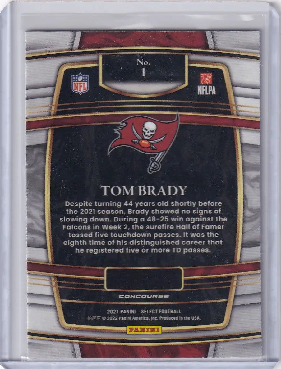 2021 Panini Select #1 Tom Brady - Tampa Bay Buccaneers - Football Card Single