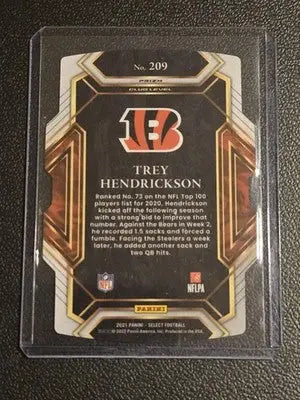 2021 Panini Select #209 Trey Hendrickson Black and Gold Prizm Die Cut - Football Card Single