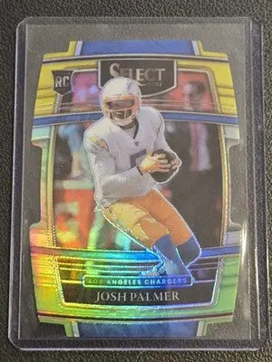 2021 Panini Select #66 Josh Palmer Green and Yellow Prizm Die Cut - Football Card Single