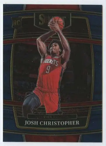 Original gloss of 2021 Panini Select Blue Josh Christopher basketball trading card