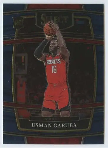 2021 Panini Select Blue Usman Garuba basketball card Rockets Concourse NM Near Mint
