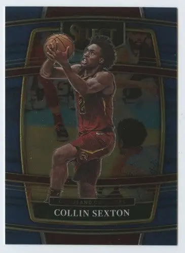 Original gloss Panini Select Blue Collin Sexton basketball card from 2021 Panini Select