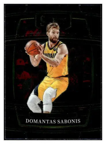 NBA Domantas Sabonis Select Blue basketball card from 2021 Panini Select Blue series
