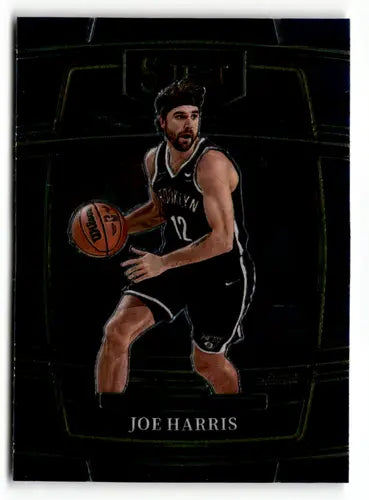 Joe Harris basketball trading card from Panini Select Blue 2021 Nets Concourse